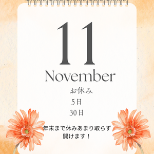 11月キャンペーンのお知らせ（フェイシャル）